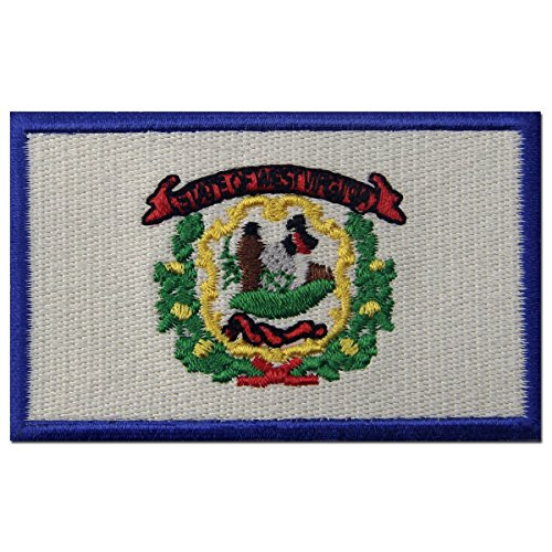 West Virginia State Flag Embroidered Emblem Iron On Sew On WV Patch