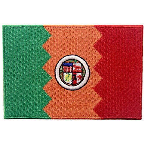 Los Angeles Patch Embroidered California State City Flag Applique Iron On Sew On Emblem
