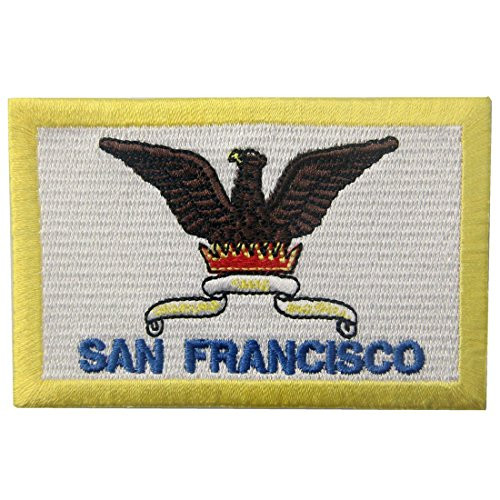San Francisco Flag Patch Embroidered Applique California CA Iron On Sew On Emblem