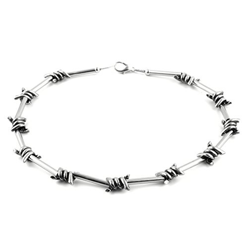 HZMAN Men s Punk Gothic Alloy Barbed 