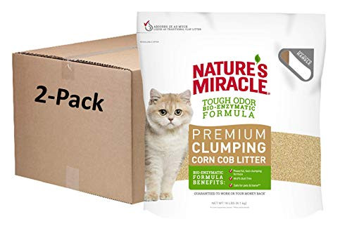 Nature's Miracle Premium Corn Cob Cat Litter, 36 lb