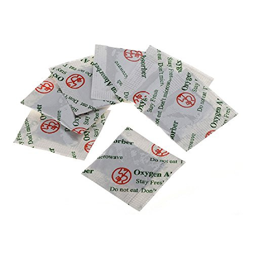 100CC(100-Pack) FDA approved Anti Oil Oxygen Absorbers Packets for Food Storage?Food Grade 100CC oxygen absorbers with oxygen indicator in vacuum bag. 100CC(100-Pack) FDA approved Anti Oil Oxygen Absorbers Packets for Food Storage?Food Grade 100CC oxygen absorbers with oxygen indicator in vacuum bag.