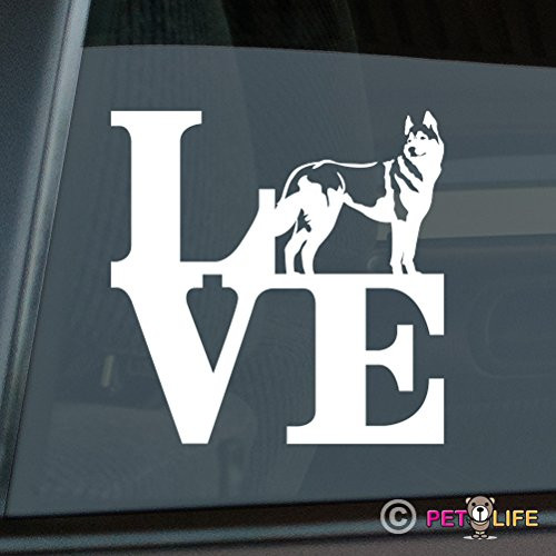 Mister Petlife Love Husky Sticker Vinyl Auto Window Park Siberian