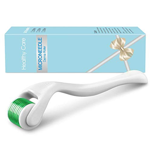 Microneedle Derma Roller Kit - Healthy Care 540 Titanium Micro Needles 0.3mm Microdermabrasion Exfoliating Roller - Cosmetic Needling Instrument for Face