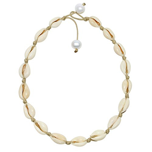 Natural Shell Choker Necklace Adjustable Hawaii Wakiki Beach Beads Cowrie Handmade Pearl Boho Jewelry for Women Girls