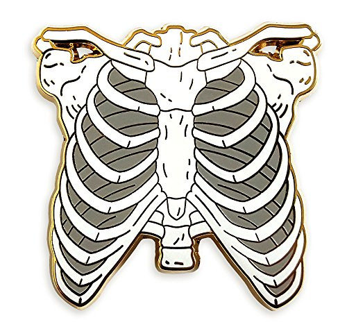 Pinsanity Anatomical Rib Cage Enamel Lapel Pin