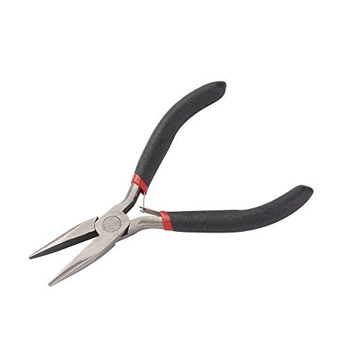 Beadthoven 1Set Chain Nose Jewelry Bending Beading Pliers Chain-Nose Pliers with Ferronickel Carbon-Hardened Steel Color Black/Red 13cm/5inch Long Beadthoven 1Set Chain Nose Jewelry Bending Beading Pliers Chain-Nose Pliers with Ferronickel Carbon-Hardened Steel Color Black/Red 13cm/5inch Long