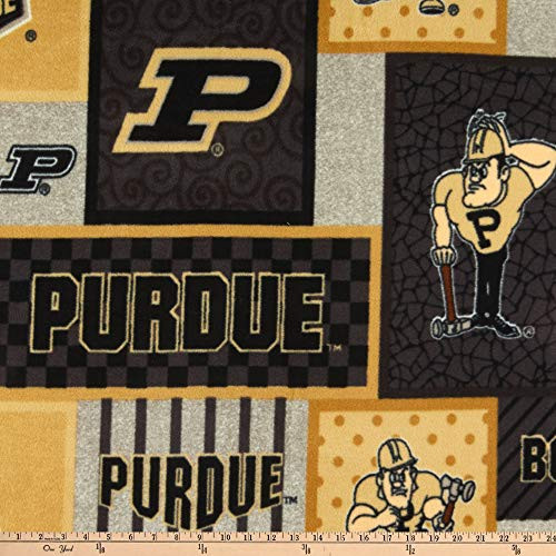 Sykel Enterprises NCAA Purdue Boilermakers College Patch Fleece, Black Yard