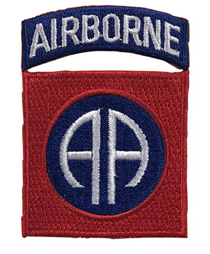 United States Army USA 82nd Airborne Division Embroidered Patch, with Iron-On Adhesive