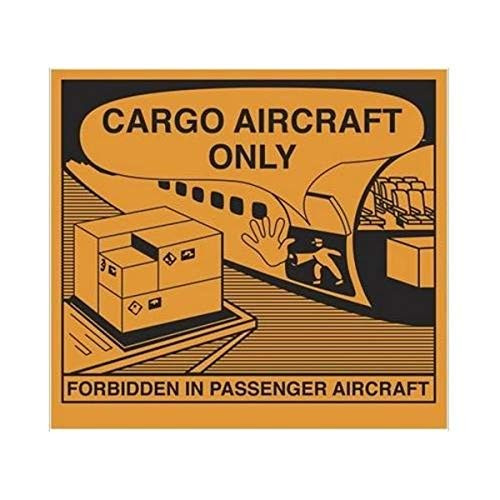 ULINE S-14590 Air Label"Cargo Aircraft Only/Forbidden in Passenger Aircraft"
