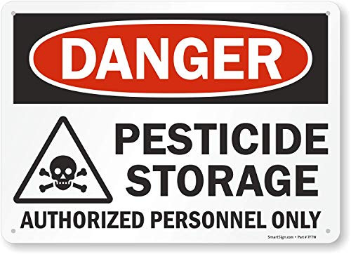 SmartSign "Danger - Pesticide Storage, Authorized Personnel Only" Sign | 10" x 14" Aluminum SmartSign "Danger - Pesticide Storage, Authorized Personnel Only" Sign | 10" x 14" Aluminum
