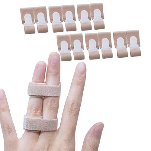 Sumifun Finger Buddy Wraps to Treat Broken 12 Pack- Finger Brace Splints for Jammed, Swollen or Dislocated Joint