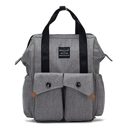 SoHo Rockaway Diaper Backpack Bag 3Pc Set, Gray