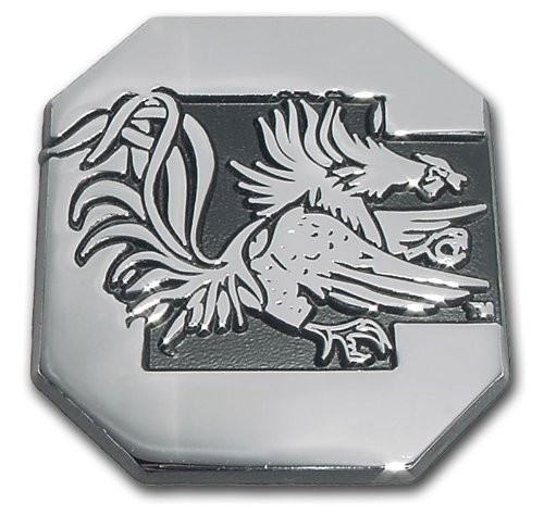 South Carolina Gamecocks Premier Chrome Metal Auto Emblem