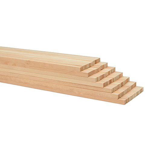 3/8 x 36 Inch Square Wooden Dowel Rods, Bag of 20 Unfinished Hardwood Square Dowel Sticks, Crafts, DIY Projects. by Woodpeckers