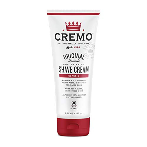 Cremo Barber Grade Original Shave Cream, Astonishingly Superior Ultra-Slick Shaving Cream Fights Nicks, Cuts and Razor Burn, 6 Oz