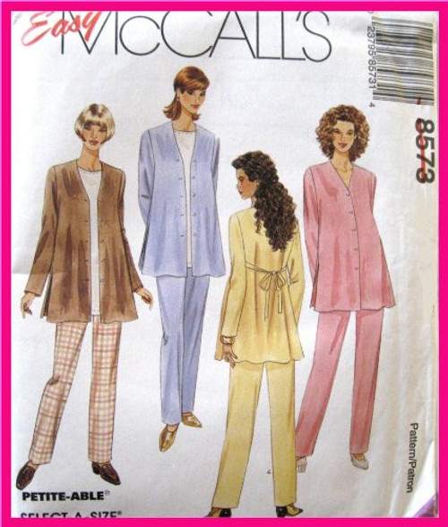 McCall's Sewing Pattern 8573 Misses' Maternity Unlined Jacket, Top and Pull-on Pants, Size E (14 16 18) McCall's Sewing Pattern 8573 Misses' Maternity Unlined Jacket, Top and Pull-on Pants, Size E (14 16 18)