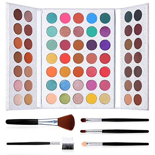 Pro 63 Colors Eyeshadow Palette with Makeup Brushes Set Highly Pigmented Matte Shimmer Make Up Eyeshadow Palette Pigmented Eye Shadow Powder Natural Colors Long Lasting Waterproof Makeup Pallet Pro 63 Colors Eyeshadow Palette with Makeup Brushes Set Highly Pigmented Matte Shimmer Make Up Eyeshadow Palette Pigmented Eye Shadow Powder Natural Colors Long Lasting Waterproof Makeup Pallet