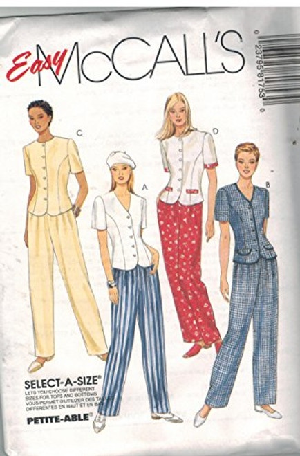 8175 McCalls Sewing Pattern UNCUT Misses Top Pull on Pants Size 14 16 18 8175 McCalls Sewing Pattern UNCUT Misses Top Pull on Pants Size 14 16 18