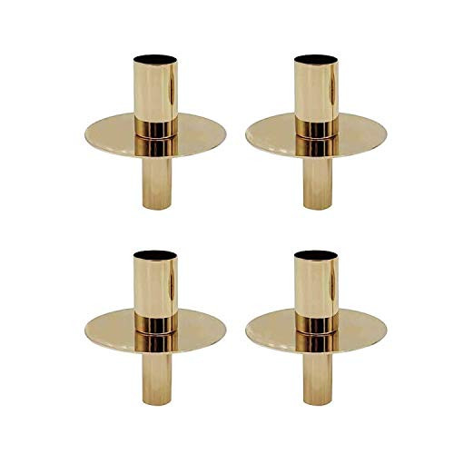 VINCIGANT Gold Wine Bottle Topper Candelabra Candle Holder for Standard Votive Candles,Birthday Wedding Decoration (Set of 4)