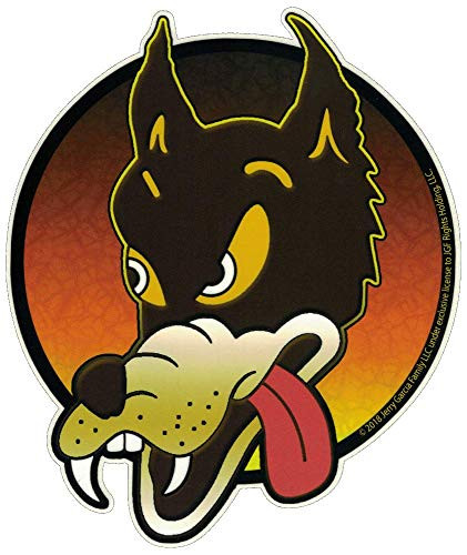Grateful Dead Jerry Garcia Guitar Wolf - Window Sticker/Decal (5" X 6")