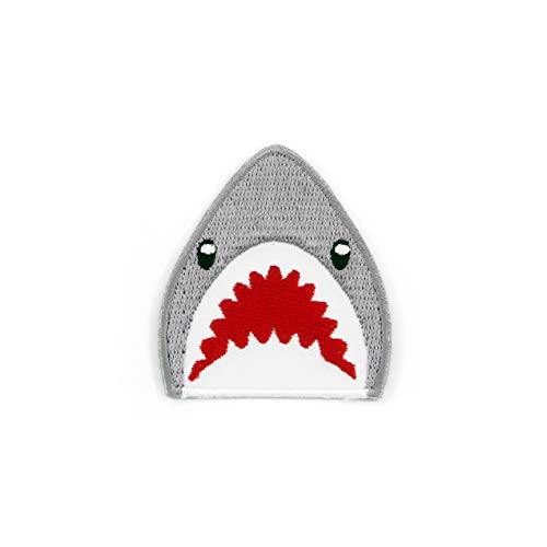 Winks For Days Shark Emoji Embroidered Iron-On Patch