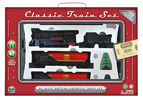 WowToyz Classic Train Set - Steam Engine with Tanker Cars