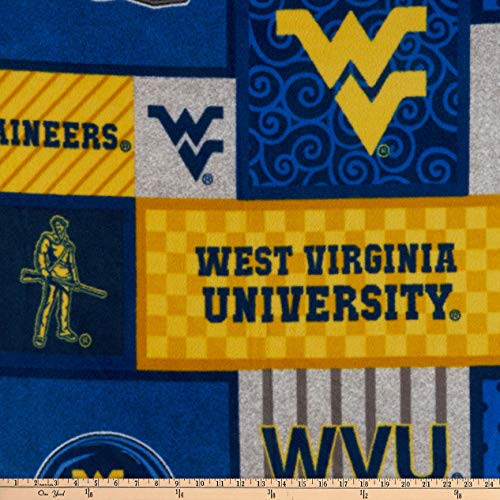 Sykel Enterprises NCAA West Virginia Mountaineers College Patch Fleece, Blue Yard