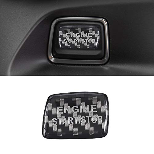 BLAKAYA Compatible with Engine Start Stop Button Sticker Carbon Fiber Key Lgnition Cover Interior Button Trim Push to Start Protective Film for Chevy Camaro 2016 2017 2018 2019 ?Black?