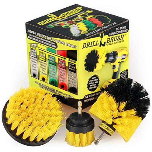 Drill Brush Attachment - Bathroom Surfaces Tub, Shower, Tile and Grout All Purpose Power Scrubber Cleaning Kit Grout Drill Brush Set  Drill Brushes by Drill Brush Power Scrubber by Useful Products