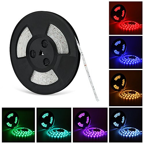LED Light Strip, Nexlux 32.8ft Waterproof IP65 5050 SMD RGB LED Flexible Strip Light White PCB Board Color Changing Decoration Lighting No Remote and Power Adapter LED Light Strip, Nexlux 32.8ft Waterproof IP65 5050 SMD RGB LED Flexible Strip Light White PCB Board Color Changing Decoration Lighting No Remote and Power Adapter