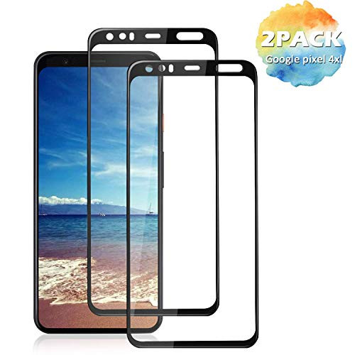 [2-Pack] YRMJK Screen Protector for Google Pixel 4XL,[Anti-Fingerprint][No-Bubble][Scratch-Resistant] Tempered Glass for Google Pixel 4XL (Black)