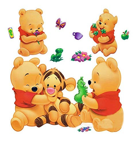 B Winnie The Pooh and Tigger Stick Nursery Baby Wall Sticker Decal