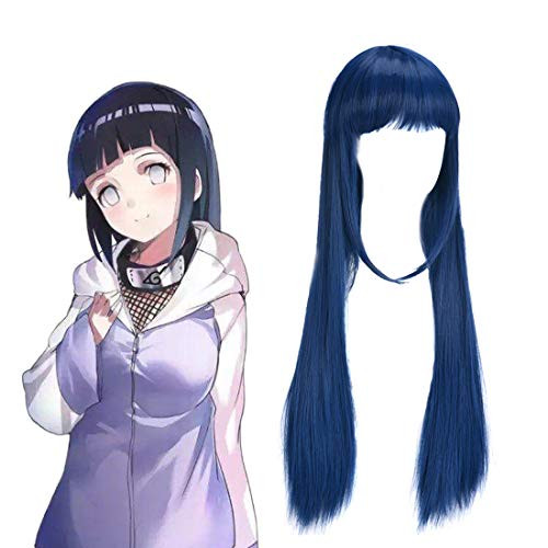 Beauty Wig World Anime Cosplay Wigs Long Natural Glueless Synthetic Fiber Hair Replacement Navy blue Wigs Naruto Cosplay Wig Hinata Hyuga Beauty Wig World Anime Cosplay Wigs Long Natural Glueless Synthetic Fiber Hair Replacement Navy blue Wigs Naruto Cosplay Wig Hinata Hyuga