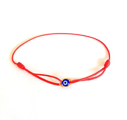 Lucky Charms USA Red Evil Eye Bracelet for Protection Handmade Mal De Ojo