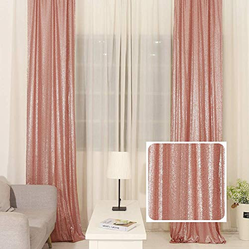 TRLYC 2FTx8FT Blush Sequin BackdropsParty Wedding Photo Booth Backdrop DecorationSequin CurtainsDrapeSequin Panels