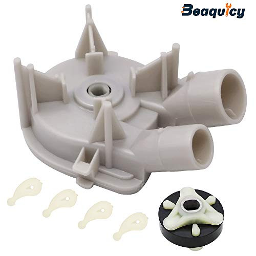 Beaquicy 3363394 Drain Pump with 285753A Motor Coupling with 80040 Agitator Dogs   Replacement part for Kenmore Kitchen Aid Maytag Roper and Whirlpool Washers    3363394 285753A 80040