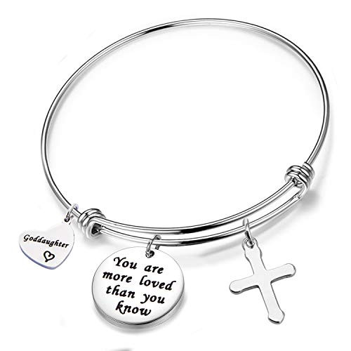 MAOFAED Goddaughter Gift You are more loved than you know Goddaughter Bracelet  Goddaughter bracelet