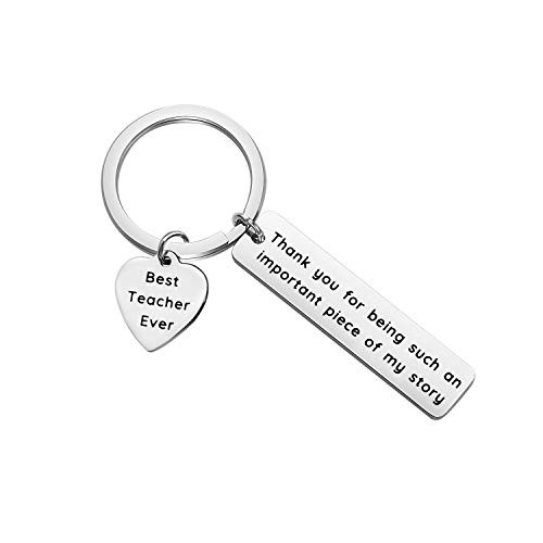 HOLLP Teacher Appreciation Gift Thank You for Being Such an Important Piece of My Story Keychain Teacher Thank You Gift Best Teacher Ever Jewelry  Keychain HOLLP Teacher Appreciation Gift Thank You for Being Such an Important Piece of My Story Keychain Teacher Thank You Gift Best Teacher Ever Jewelry  Keychain