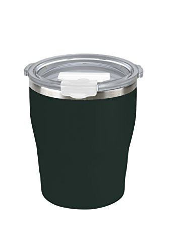 Tahoe Trails 10 oz Stainless Steel Tumbler Vacuum Insulated Double Wall Travel Cup With Lid Dark Green