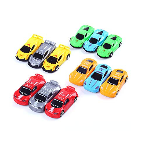 Leather&Arts 12-Pack Mini Pull Back Cars Toys for 1 2 3 Year Old Baby Mini Cars Toys Pull Back Vehicles Pull Back and Go Car Toy Play Set