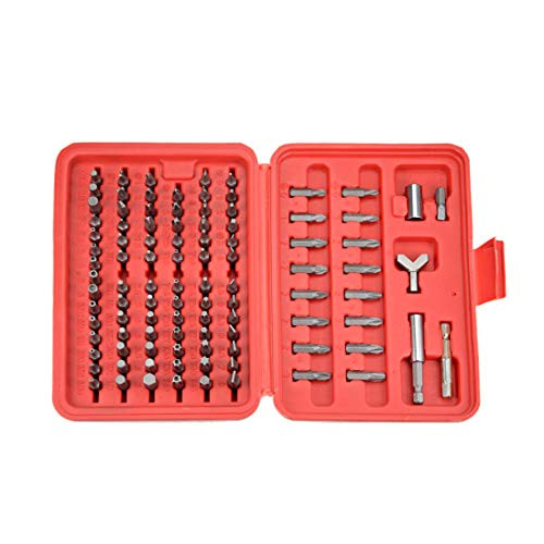 uxcell Screwdriver Set 100 in 1 Magnetic Driver Bit Set CrV Material Box Packed Screw Driver Tool Bits 1 4 Inch Hex Shank Screwdriver Tool Kit
