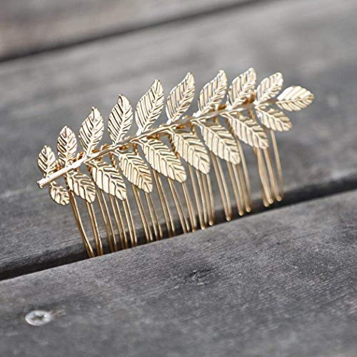 Yean Leaf Bridal Hair Combs Bride Wedding Hair Accessories Gold Headpiece for Women and Girls Yean Leaf Bridal Hair Combs Bride Wedding Hair Accessories Gold Headpiece for Women and Girls