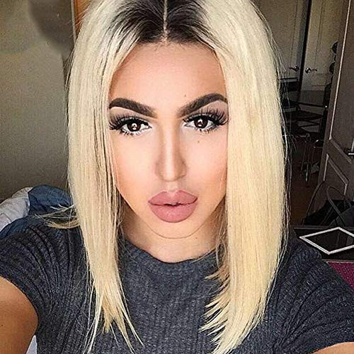 14  Blonde Bob Wigs Short Straight Ombre Hair Wigs for Women Natural Looking Synthetic Full Wigs Heat Resistant P052 14  Blonde Bob Wigs Short Straight Ombre Hair Wigs for Women Natural Looking Synthetic Full Wigs Heat Resistant P052