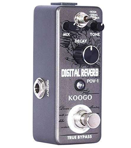 Koogo Reverb Pedal Ocean Verb Effect Pedals For Electric Guitar Bass Wide Adjustable Range 3 Modes