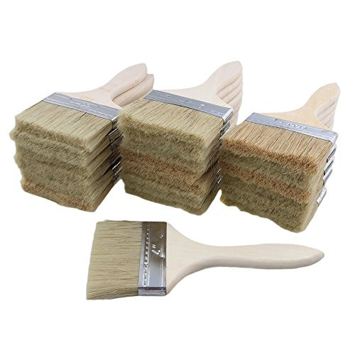 Paint Stains Brush Wood Handles Chip Brush Pack of 20  4 Inch