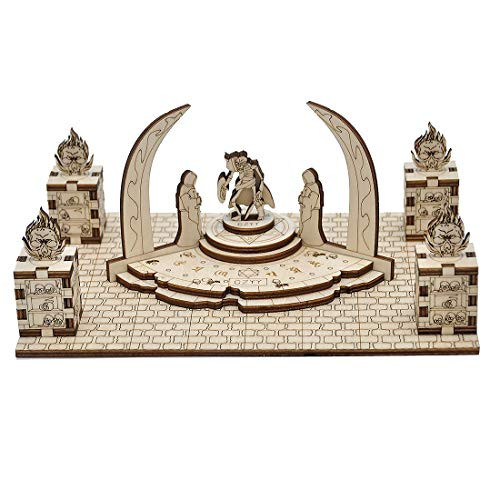 D D Demonic Altar with 4 Skull Pillars   1 Guard Miniature Wood Laser Cut 28mm Scale Modular Wargaming Terrain for Pathfinder Dungeons   Dragons Warhammer Other Tabletop RPG