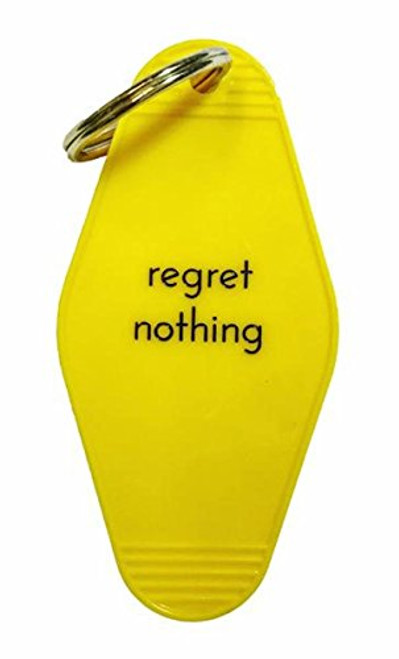 Regret Nothing Motel Style Keychain in Bright Yellow by He Said She Said Regret Nothing Motel Style Keychain in Bright Yellow by He Said She Said