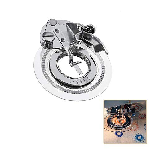 Onerbuy Daisy Flower Stitch Sewing Machine Presser Foot Decorative Embroidery Stitch Circles Ruffler Presser Foot for Low Shank Snap On Sewing Machines Onerbuy Daisy Flower Stitch Sewing Machine Presser Foot Decorative Embroidery Stitch Circles Ruffler Presser Foot for Low Shank Snap On Sewing Machines