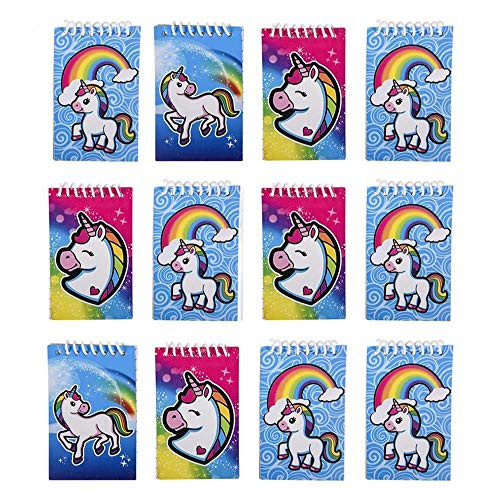 Kicko UNICORN SPIRAL NOTEBOOK - 2.4"X3.6" pocket notebookmemo pad  spring notebook - mini spiral notebooks party favors